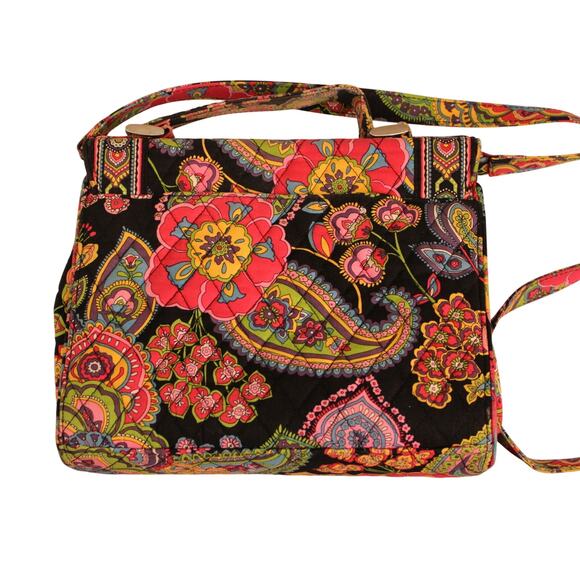 Vera Bradley Julia Turn Lock Satchel Purse & Wallet, Parisian Paisley Pattern - Picture 4 of 16
